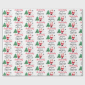 Santa Baby Christmas Winter Rode Baby shower Cadeaupapier (Vlak)