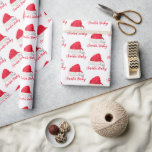 Santa Baby Christmas Winter Rode Baby shower Cadeaupapier<br><div class="desc">Gepersonaliseerde Santa Baby,  baby shower,  rood,  kerst,  Kerstmis,  Winter inpakpapier.</div>