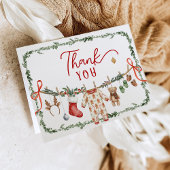 Santa Baby Clothesline Baby Shower Thank You