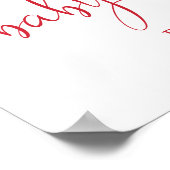 Santa Baby Clothesline Baby shower Welkomstbord Poster (Hoek)