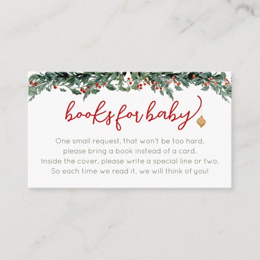 Santa Baby Clothesline Books for Baby Cards Informatiekaartje (Voorkant)