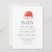 Santa Baby Cold Outside Cozy Winter Baby shower Kaart (Voorkant)