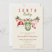 Santa Baby cute clothes Christmas baby shower Kaart (Voorkant)