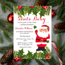 Santa Baby December Winter Rode Baby shower