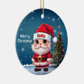 Santa Baby Deer, Fawn, Doe, Reindeer🦌 🎄 Keramisch Ornament (Rechts)