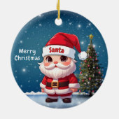 Santa Baby Deer, Fawn, Doe, Reindeer🦌 🎄 Keramisch Ornament (Achterkant)