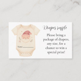 Santa Baby Diaper Raffle Card Informatiekaartje