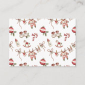 Santa Baby Diaper Raffle Christmas Baby Shower Informatiekaartje (Achterkant)