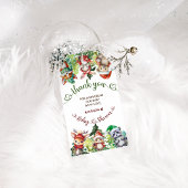 Santa Baby Dieren Kerst Baby Shower  Cadeaulabel