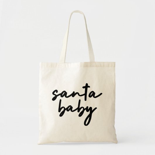 Santa Baby | Eerste kerstdag Modern minimalist Tote Bag (Voorkant)