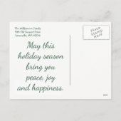 Santa Baby Eerste Kerstfeest Drie Foto Briefkaart (Achterkant)