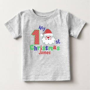 Santa Baby Eerste Kerstmis Aangepast T-Shirt