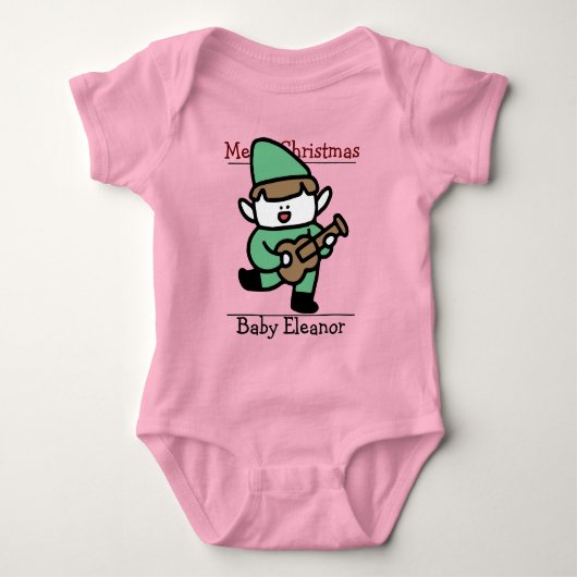 Santa, baby eerste Kerstmis Romper (Voorkant)