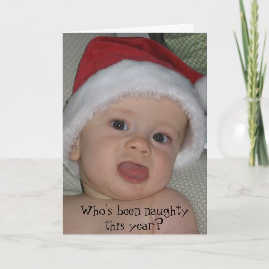 Santa Baby Feestdagen Kaart (Voorkant)