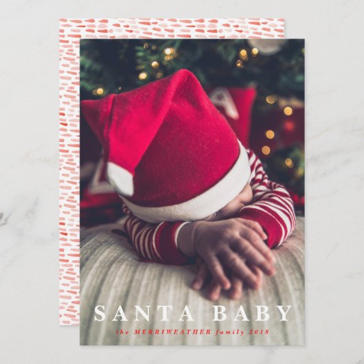 santa baby feestdagenkaart (Voorkant / Achterkant)