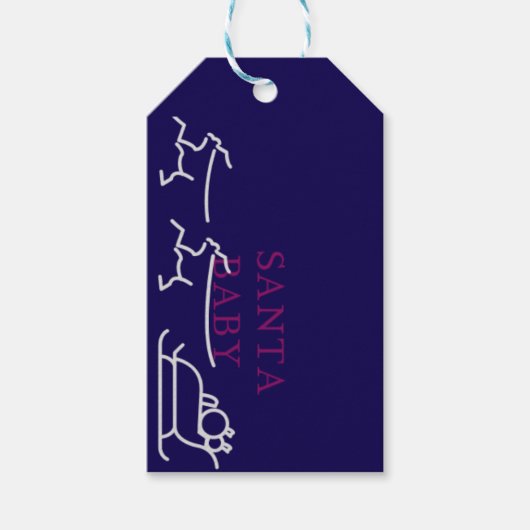 Santa Baby: feestelijke en flirterige feestvreugde Cadeaulabel (Voorkant)