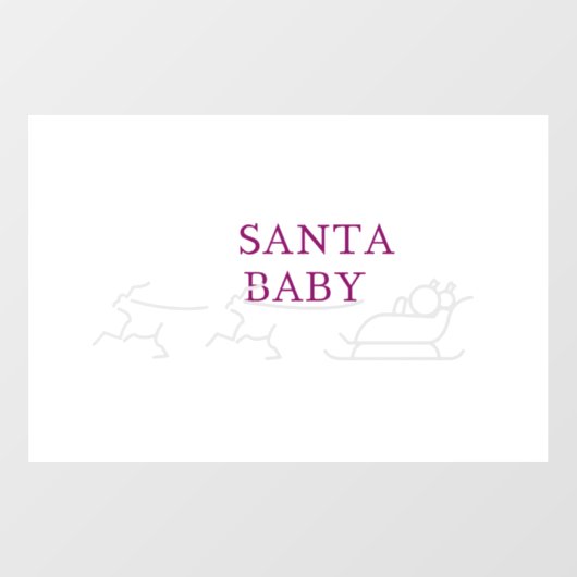Santa Baby: feestelijke en flirterige feestvreugde Raamsticker (Vel)