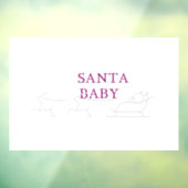 Santa Baby: feestelijke en flirterige feestvreugde Raamsticker (Vel 3)