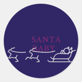 Santa Baby: feestelijke en flirterige feestvreugde Ronde Sticker