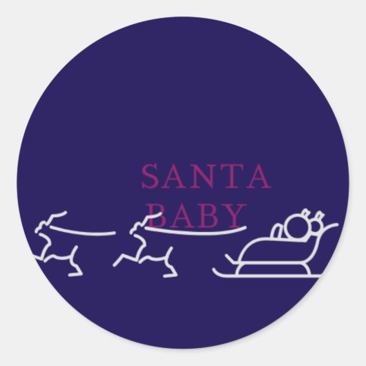 Santa Baby: feestelijke en flirterige feestvreugde Ronde Sticker (Voorkant)