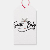 Santa Baby - Flirty Holiday Script Cadeaulabel (Achterkant)