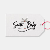 Santa Baby - Flirty Holiday Script Cadeaulabel (Voorkant (Horizontaal))
