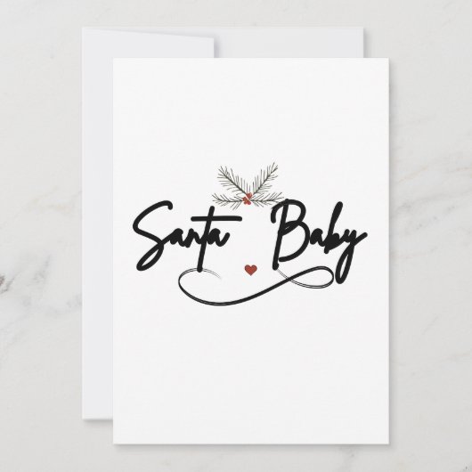 Santa Baby - Flirty Holiday Script Feestdagenkaart (Voorkant)