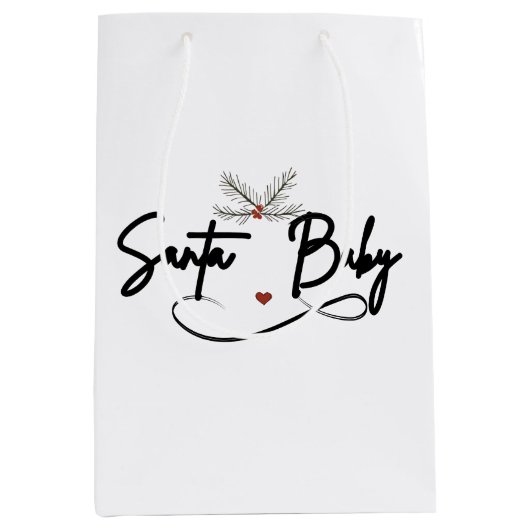 Santa Baby - Flirty Holiday Script Medium Cadeauzakje (Voorkant)