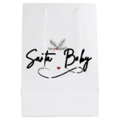 Santa Baby - Flirty Holiday Script Medium Cadeauzakje (Achterkant)