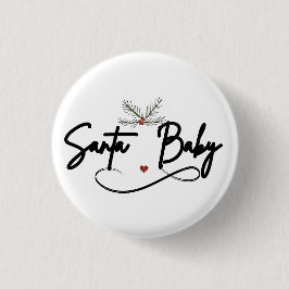 Santa Baby - Flirty Holiday Script Ronde Button 3,2 Cm