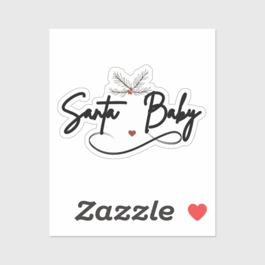 Santa Baby - Flirty Holiday Script Sticker (Vel)