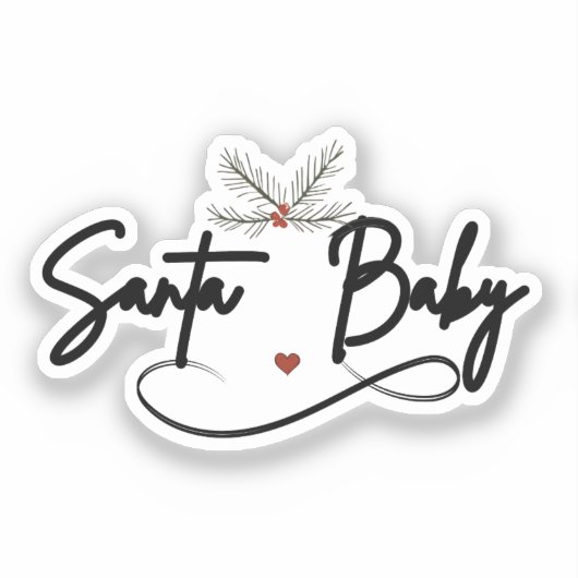 Santa Baby - Flirty Holiday Script Sticker (Voorkant)