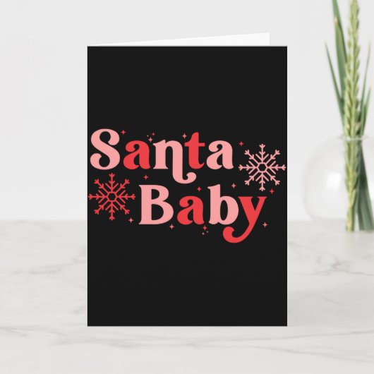 Santa Baby Fun Holiday Tygraphy Design  Kaart (Voorkant)