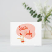 Santa Baby Funny Christmas Briefkaart (Staand voorkant)