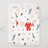 Santa Baby Genderneutraal Baby shower Kaart (Achterkant)