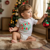 Santa Baby Gepersonaliseerde Retro Kerstmis Romper