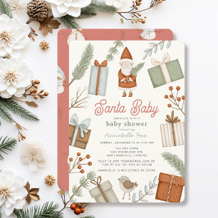 Santa Baby Geschenkdozen Vakantie Meisje Baby show Kaart