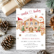 Santa Baby Gingerbread Boy Kerst Baby Borrel 