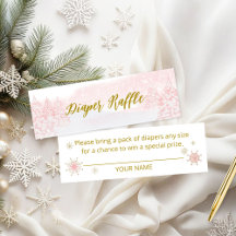 Santa Baby Girl Mini Luier Raffle Kaart