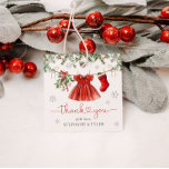 Santa Baby Girl Winter Christmas Baby shower Bedankjes Labels<br><div class="desc">Een stijlvolle touch voor uw vakantie baby shower gunsten. Met kerstbabykleding,  feestelijk gebladerte en sneeuwvlokaccenten.</div>