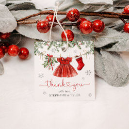 Santa Baby Girl Winter Christmas Baby shower Bedankjes Labels