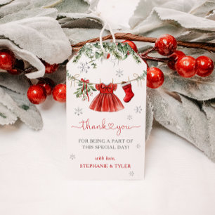 Santa Baby Girl Winter Christmas Baby shower Favor Cadeaulabel