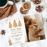 Santa Baby Gold Tree Christmas Baby shower Foto Kaart<br><div class="desc">Santa Baby Gold Tree Christmas Baby shower Fotouitnodiging</div>