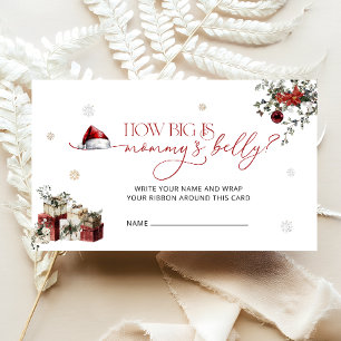 Santa Baby Hoe groot is de buik van mama Informatiekaartje