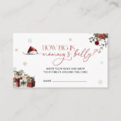 Santa Baby Hoe groot is de buik van mama Informatiekaartje (Voorkant)