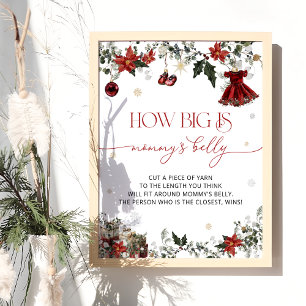 Santa Baby Hoe groot is de buik van mama Poster