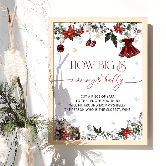 Santa Baby Hoe groot is mama's buik Poster