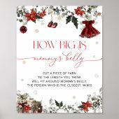 Santa Baby Hoe groot is mama's buik Poster (Voorkant)