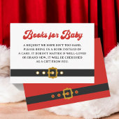 Santa Baby Holiday Baby shower Boeken voor Baby Informatiekaartje