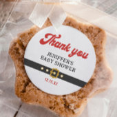 Santa Baby Holiday Baby shower Dank u Ronde Sticker